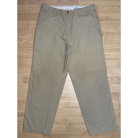 Columbia Mens Beige Hiking Khaki Pants GPS Hidden Cell Phone 6 Pocket Size 34x30 - Picture 1 of 12